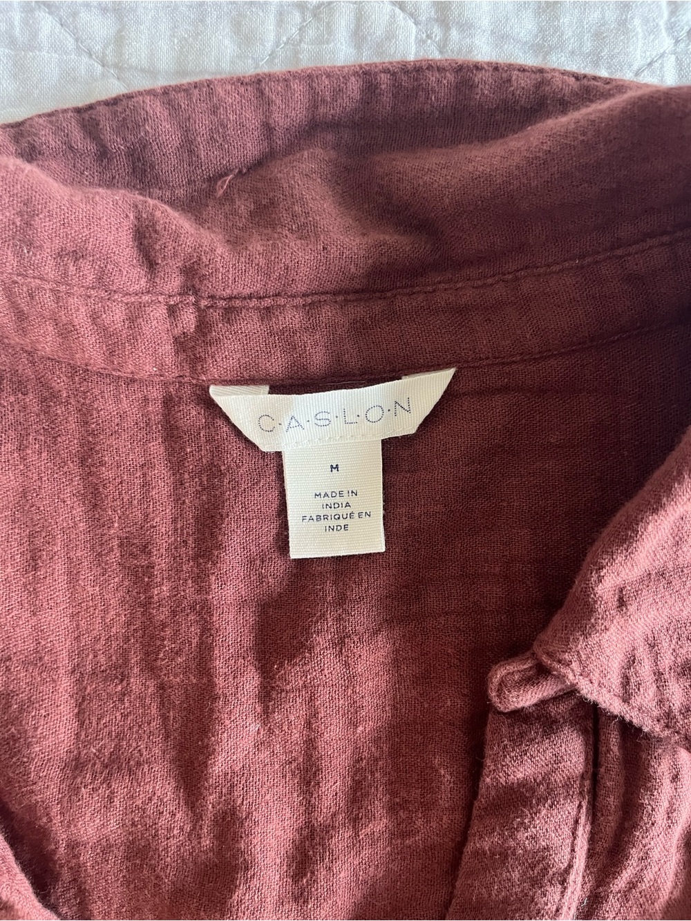 Caslon Rust Tie-Front Midi Shirt Dress - Picture 3 of 4